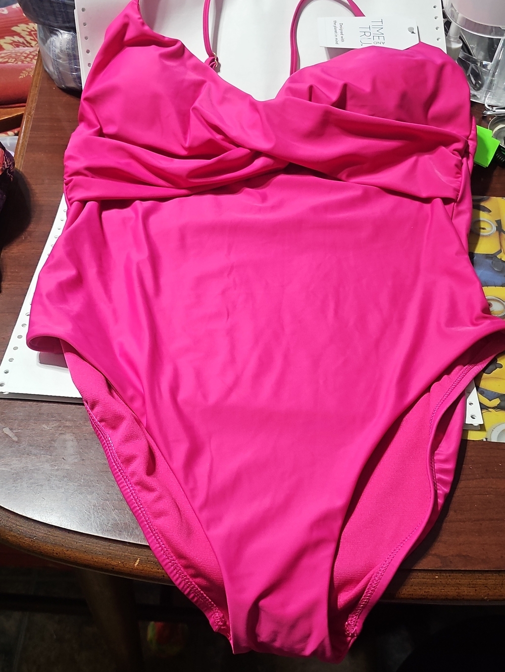 Girls Hot Pink One-Piece Swimsuit NWT